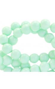 Opaque glass beads 6mm Light green ash